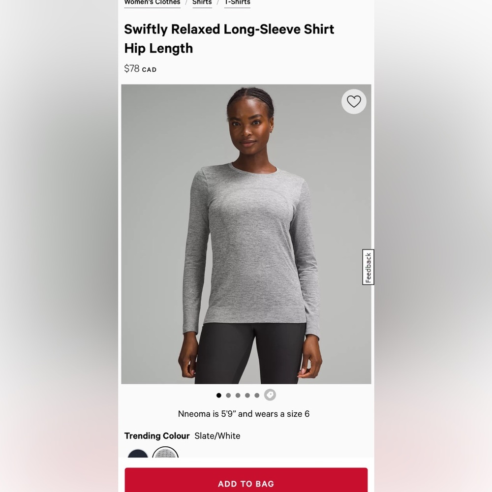 Swiftly Relaxed Long Sleeve Shirt